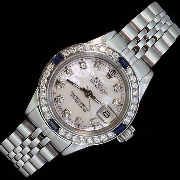 Rolex Ladies Datejust Date Jubilee Steel Diamond Dial Bezel Sapphire Watch
